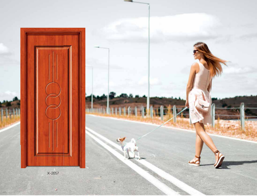 鑫順來X-2057雕花簡約平開隔音修色實木復合烤漆門