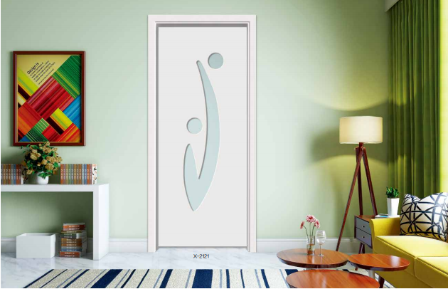 鑫順來X-2021雕花平開隔音白色實(shí)木復(fù)合玻璃烤漆門