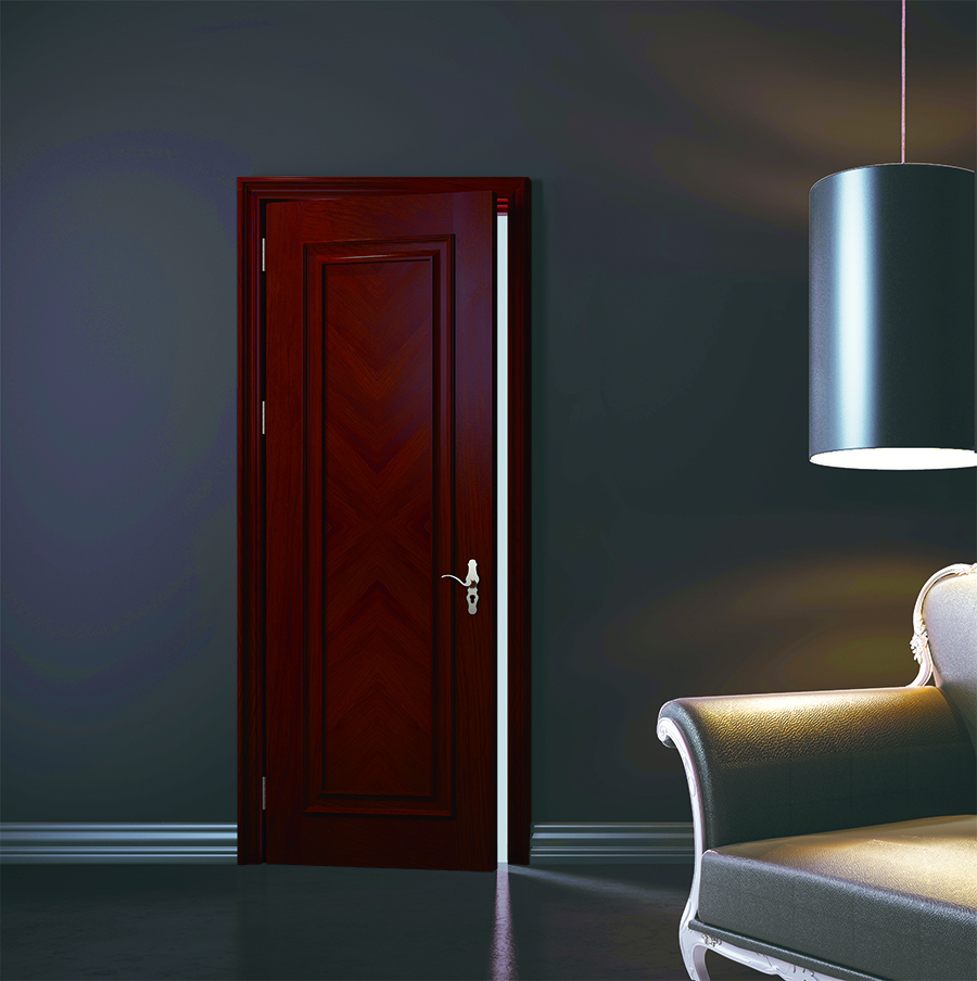 廠價(jià)直銷愉心X-4051平開拼貼實(shí)木烤漆門