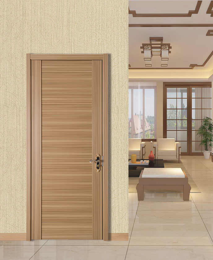 2020年熱銷新款愉心X-4053平開拼貼實(shí)木烤漆門