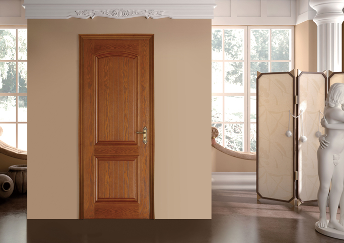 廠價直銷愉心X-7010平開拼貼皮實木開放漆門