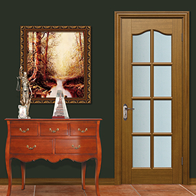 廠價直銷鑫順來X-6017平開實(shí)木烤漆門