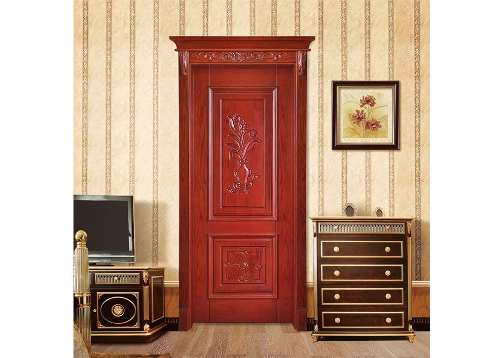 廠價直銷鑫順來X-7005平開外扣實木烤漆門