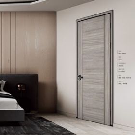 新款上市鑫順來X-8001平開叉色拼貼無漆環保鋁木門