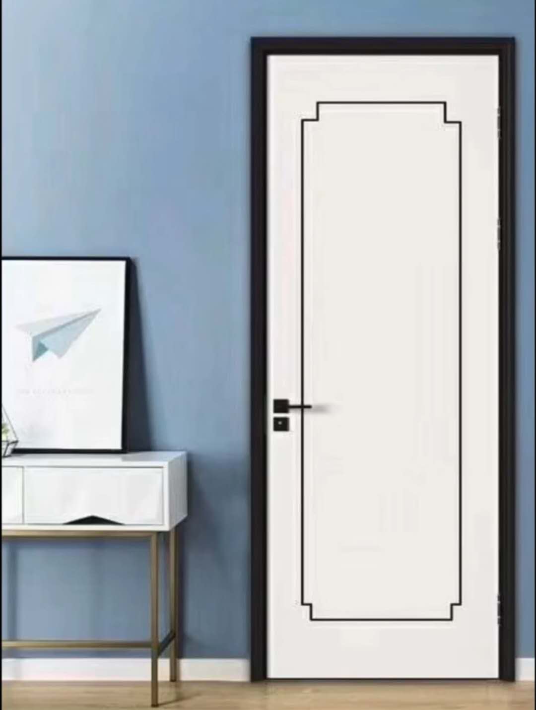 廠價直銷鑫順來X-8099平開叉色實木烤漆門