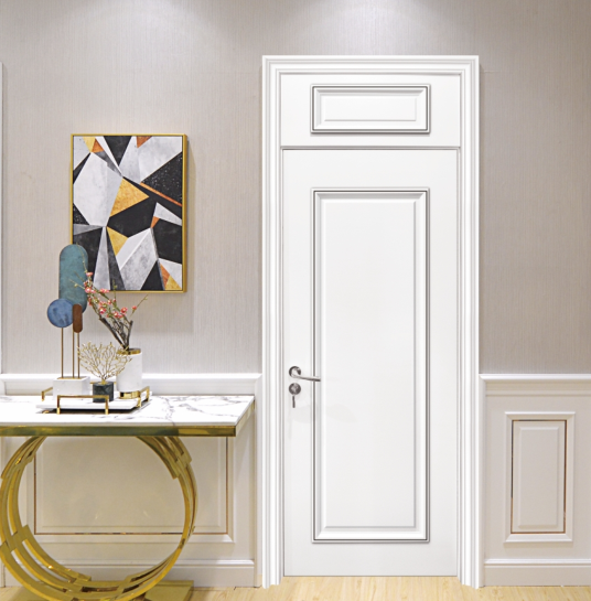 廠價直銷鑫順來X-9005平開帶扣線實木烤漆門