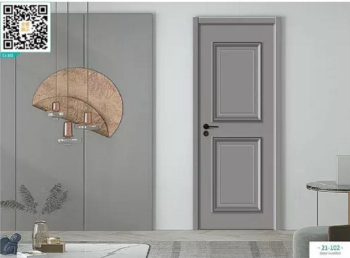 廠價新款鑫順來21-102掃碼豪華扣線木門，掃二維碼看裝修風格