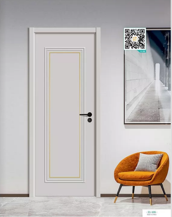 廠價新款鑫順來21-106掃碼豪華扣線叉色木門，掃二維碼看裝修風格