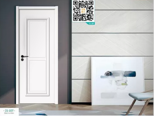 廠價新款鑫順來21-107掃碼豪華扣線木門，掃維碼看裝修風格