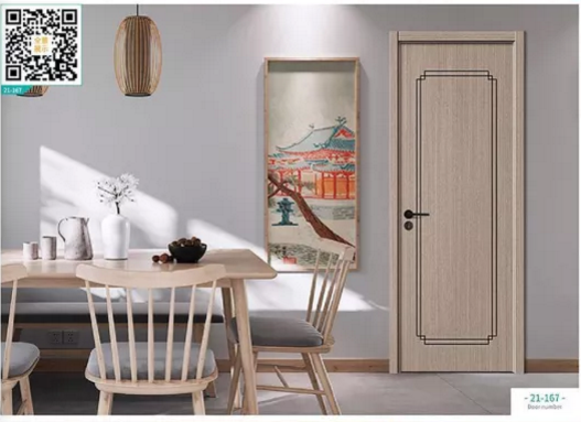 廠價新款鑫順來21-167掃碼輕奢木門，掃二維碼看裝修風格