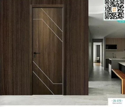 廠價新款鑫順來21-176掃碼輕奢木門，掃二維碼看裝修風格