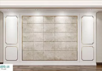 廠價新款鑫順來DQ-18掃碼金典白電視墻，掃二維碼看裝修風格